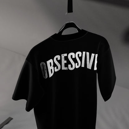 Vlack Obsessive - Black Oversize Fit T-Shirt