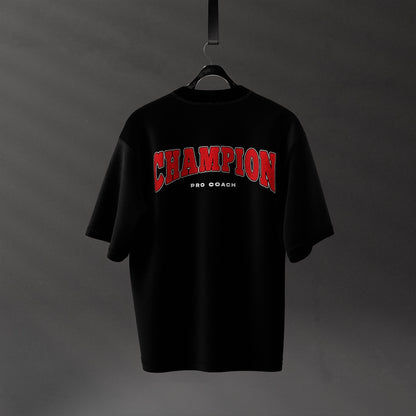 Vlack Champion Pro Coach - Black Oversize Fit T-Shirt