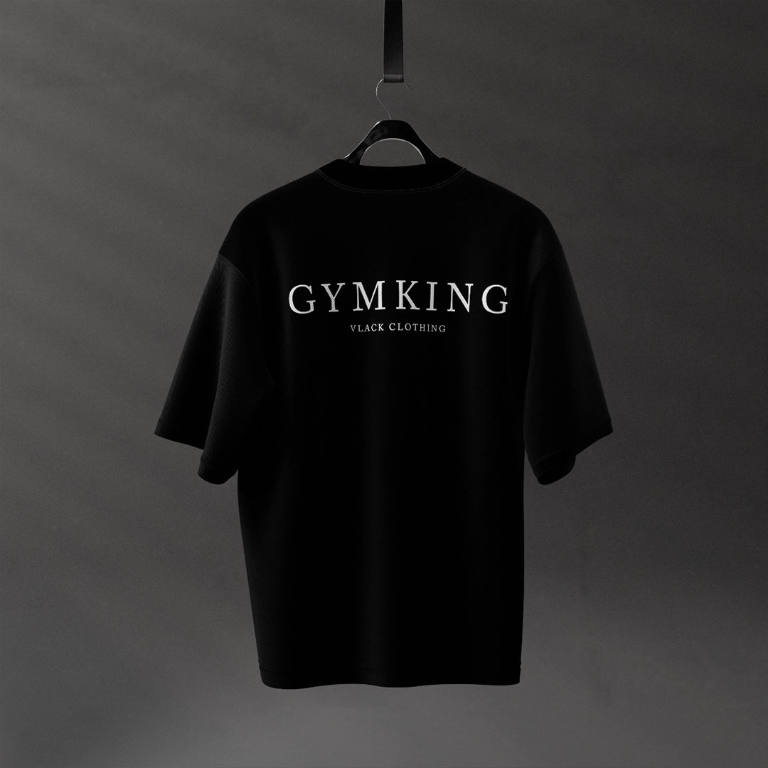 Vlack Gymking - Black Oversize Fit T-Shirt