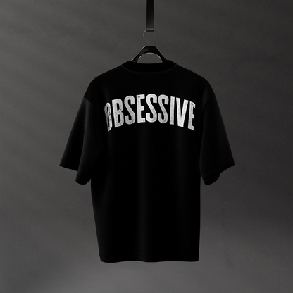 Vlack Obsessive - Black Regular Fit T-Shirt