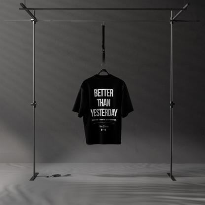 Vlack Better Than Yesterday - Black Oversize Fit T-Shirt