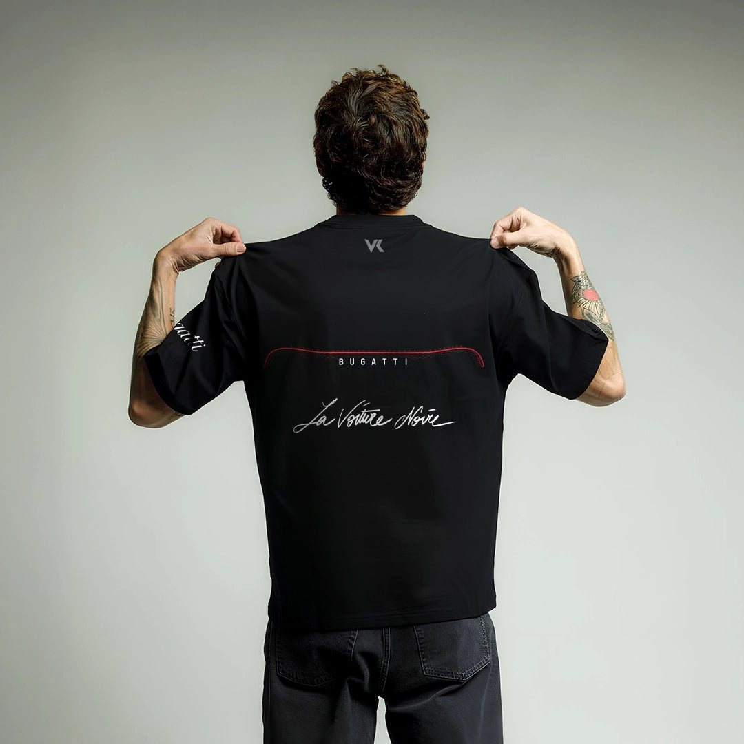 Vlack Bugatti Motorsports Black Oversize Fit Tshirt