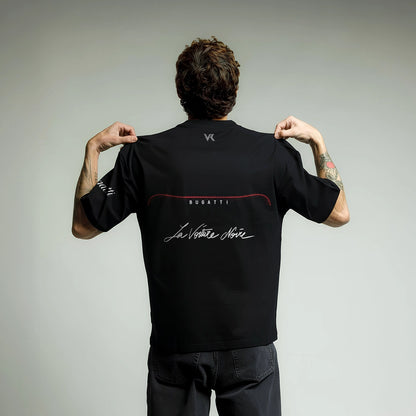 Vlack Bugatti Motorsports Black Oversize Fit Tshirt
