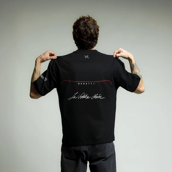 Vlack Bugatti Motorsports Black Oversize Fit Tshirt