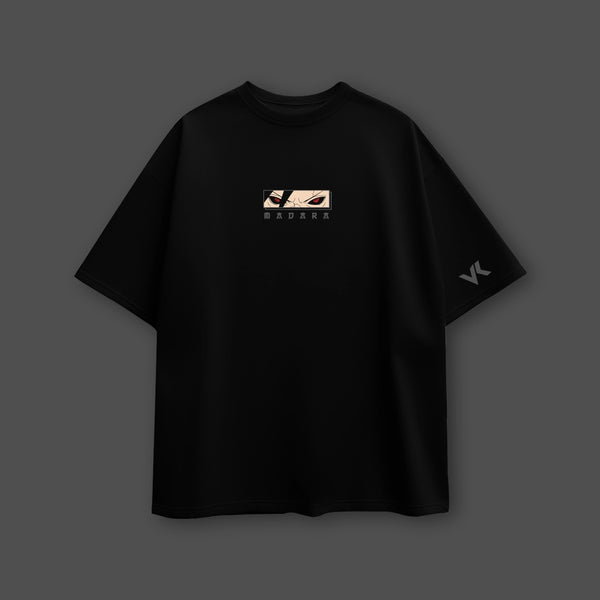 Sasuke Uchiha Sharingan – Oversized Fit Black T-Shirt - 2