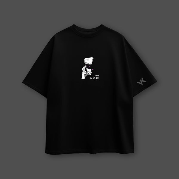 Satoru Gojo Limitless – Oversized Fit Black T-Shirt - 2