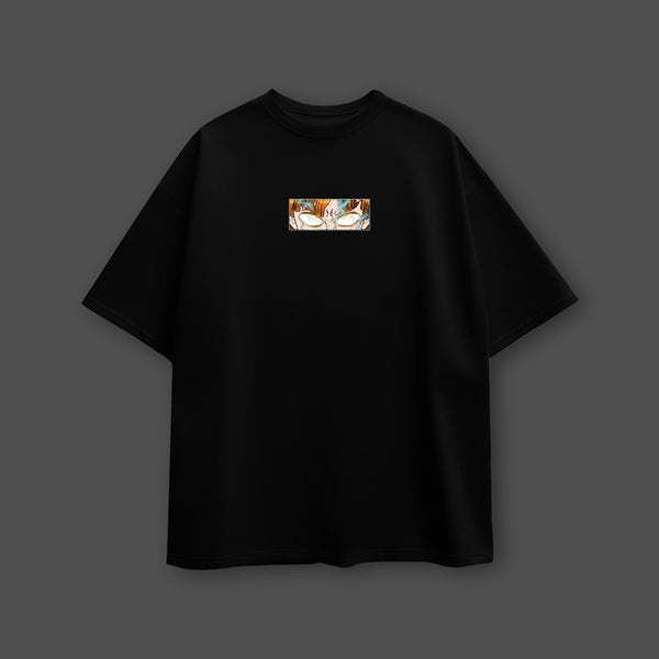 Zenitsu Agatsuma Demon Slayer Black Oversized Fit T-Shirt - 2