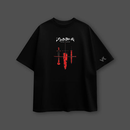 Asta Black Bulls – Oversized Fit Black T-Shirt