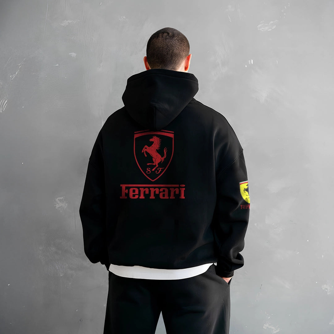Vlack Ferrari F1 Black Oversized Hoodie