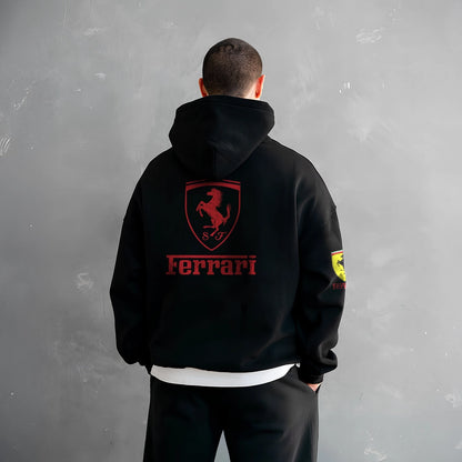 Vlack Ferrari F1 Black Oversized Hoodie