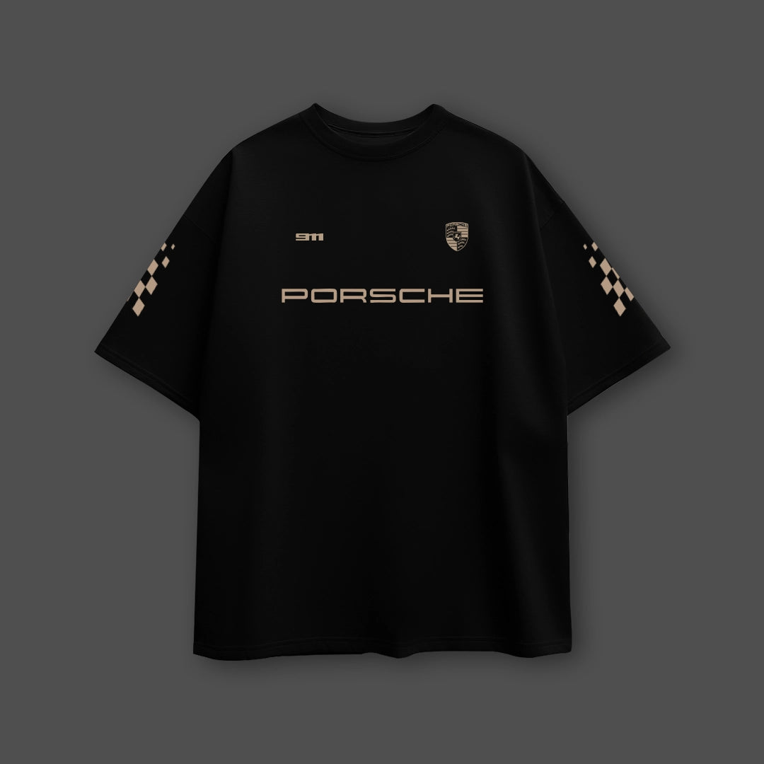 Vlack Porche 911 Black Oversize Fit Tshirt