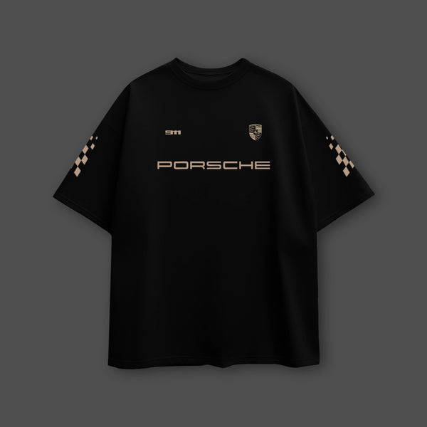 Vlack Porche 911 Black Oversize Fit Tshirt - 2