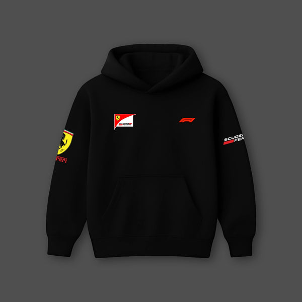 Vlack Ferrari F1 Black Oversized Hoodie - 2
