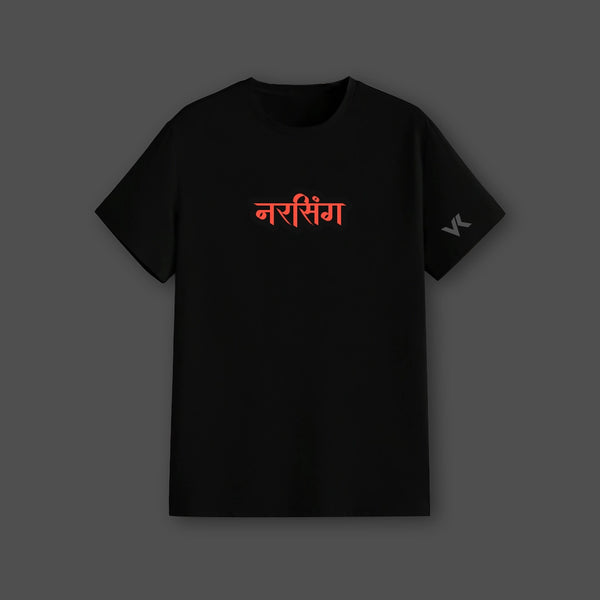 Narasimha Ji Regular Fit Black T-Shirt - 2