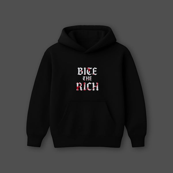 Vlack Bite The Rich Black Oversized Hoodie - 2