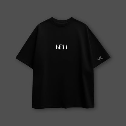 Vlack HELL Black Oversized Fit Tshirt