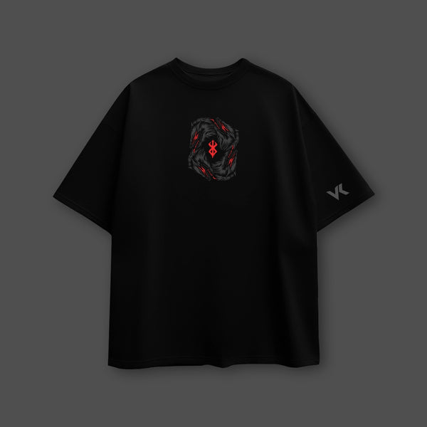 Berserk - Pain into Power - Black Oversize Fit T-Shirt - 2