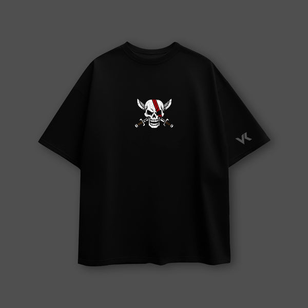 Red-Haired Shanks Oversized Fit Black T-Shirt - 2