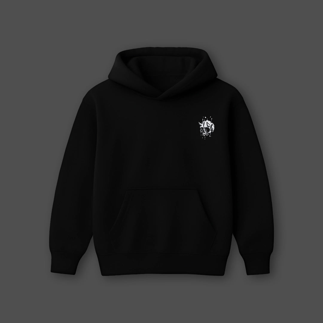 Vlack I'm Always Late - Oversized Black Hoodie