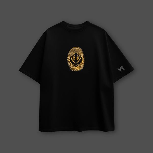 Guru Nanak Dev Ji Golden Temple Oversized Fit Black T-Shirt - 2