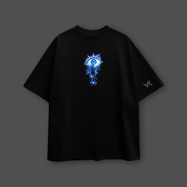 Satoru Gojo - Infinity Unleashed - Black Oversize Fit T-Shirt - 2