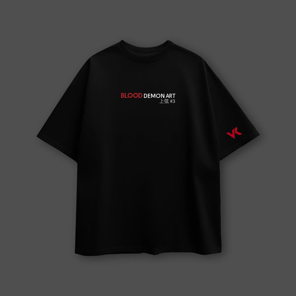 Akaza Is Back Demon Slayer Black Oversized Fit T-shirt - 2