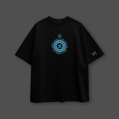 Mahadev Ji Silhouette Oversized Fit Black T-Shirt