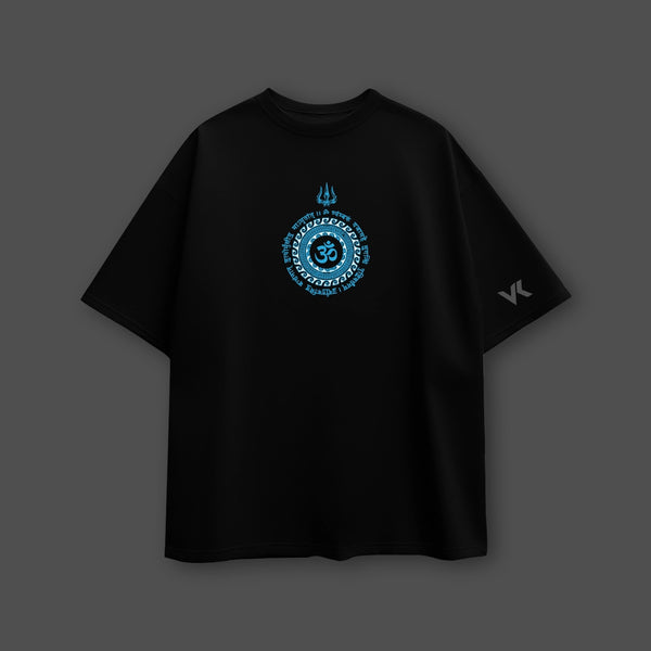 Mahadev Ji Silhouette Oversized Fit Black T-Shirt - 2