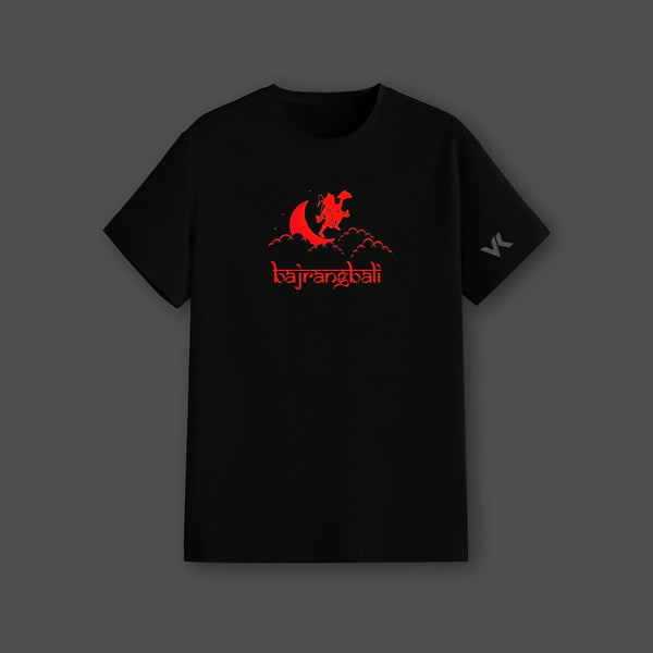 Hanuman Ji Warrior Regular Fit Black T-Shirt - 2