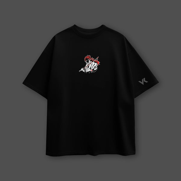 Yoriichi & Kokushibo Oversized Fit Black T-Shirt - 2