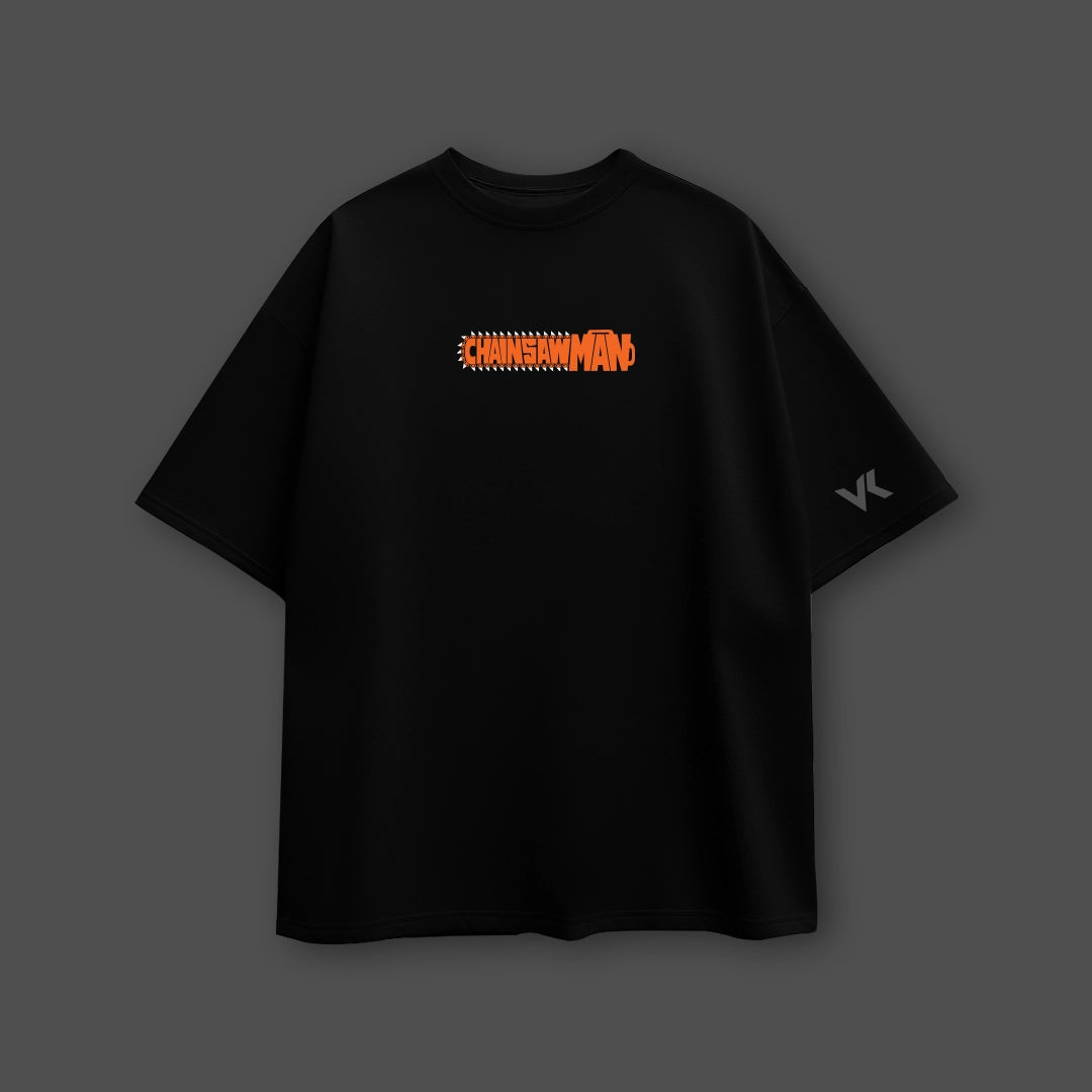 Chainsaw Man - Devil Unleashed - Black Oversize Fit T-Shirt