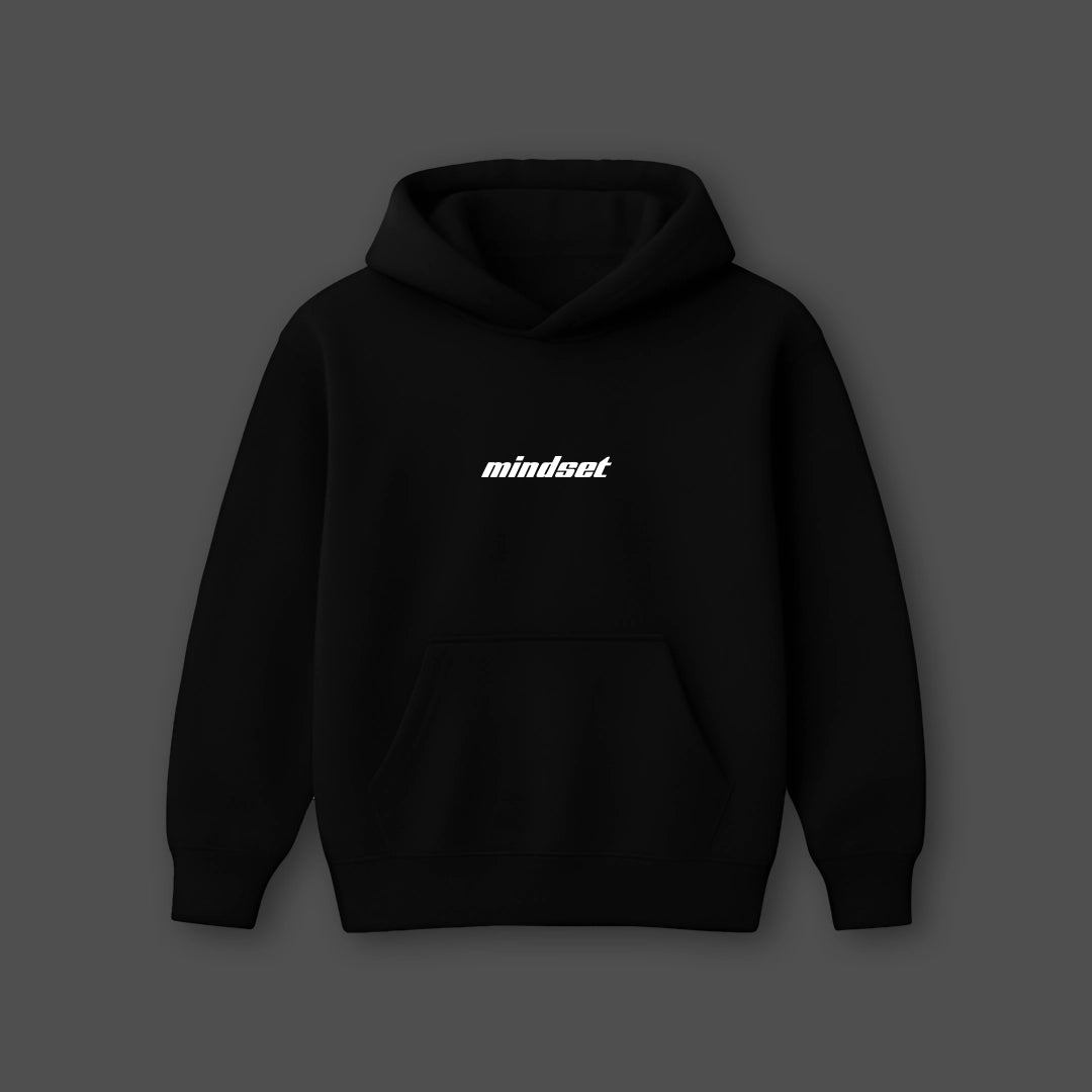 Vlack Heartfelt Thinking - Oversized Black Hoodie