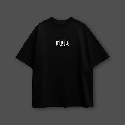 Vlack Muscle Mommy Black Oversized Fit Tshirt