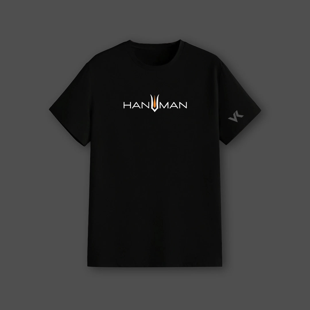Hanuman Ji Profile Regular Fit Black T-Shirt