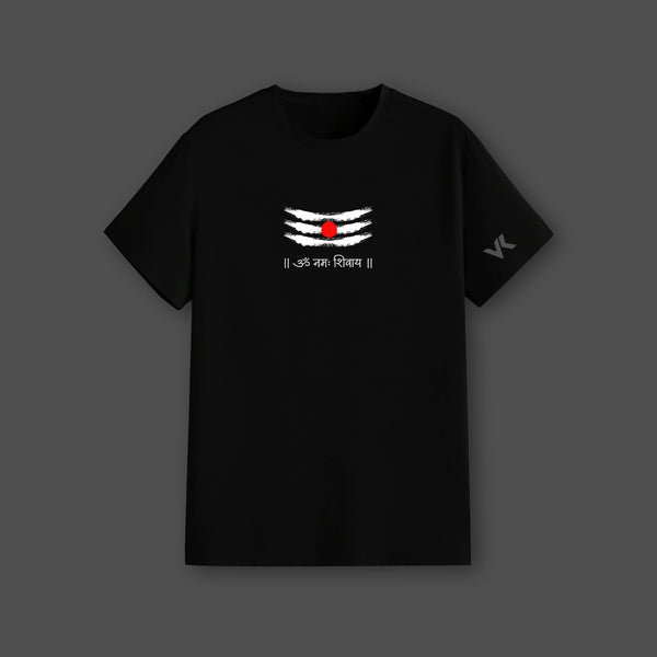Shiv Ji Abstract Regular Fit Black T-Shirt - 2