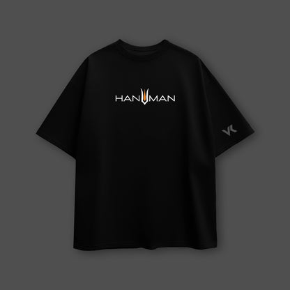 Hanuman Ji Profile Oversized Fit Black T-Shirt