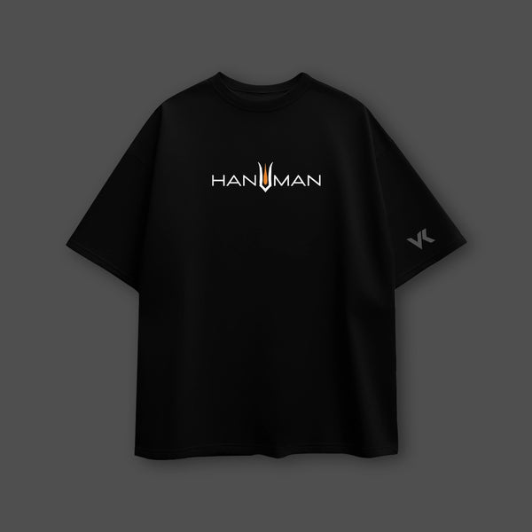Hanuman Ji Profile Oversized Fit Black T-Shirt - 2