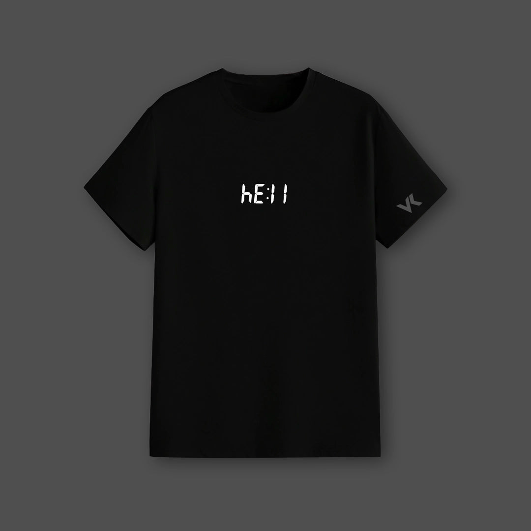 Vlack HELL Black Regular Fit Tshirt