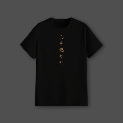 Rengoku Demon Slayer Black Regular Fit T-shirt