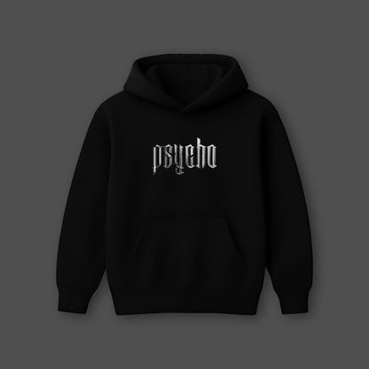 Vlack Psycho Skull - Oversized Black Hoodie