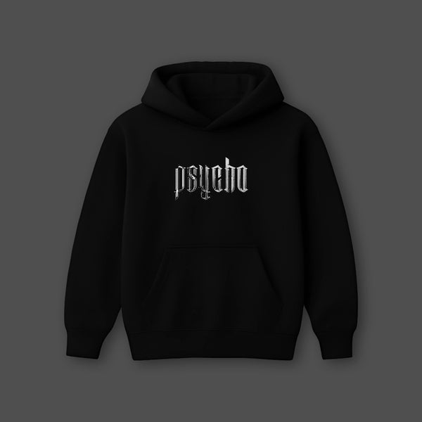 Vlack Psycho Skull - Oversized Black Hoodie - 2