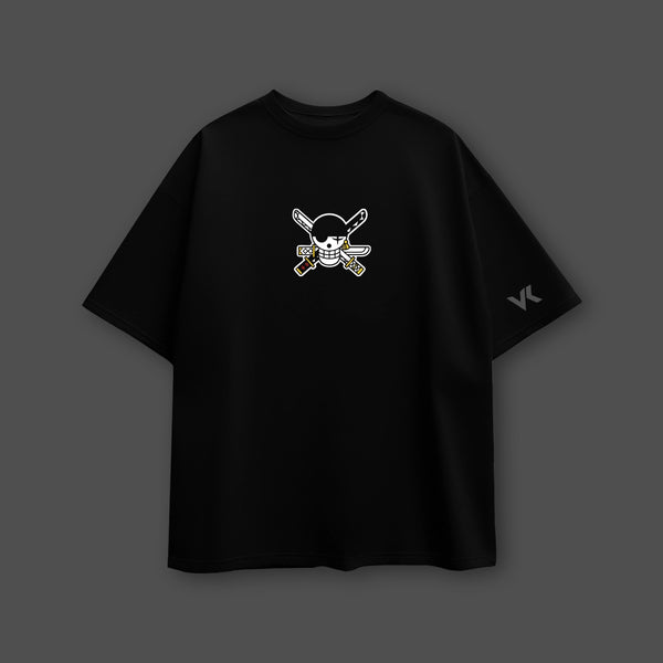 Zoro (One Piece) Oversized Fit Black T-Shirt - 2