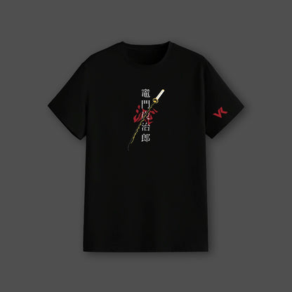 Tanjiro Moonlight Demon Slayer Black Regular Fit T-shirt