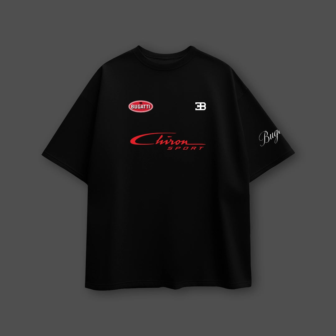 Vlack Bugatti Motorsports Black Oversize Fit Tshirt