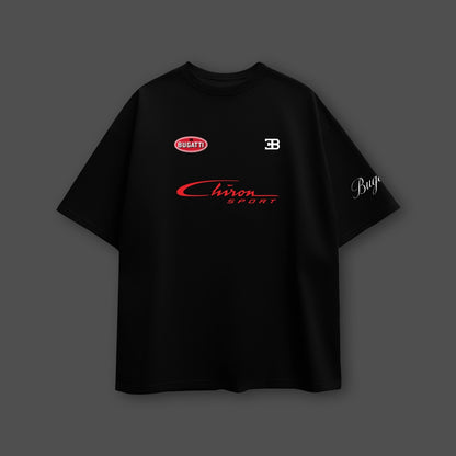 Vlack Bugatti Motorsports Black Oversize Fit Tshirt