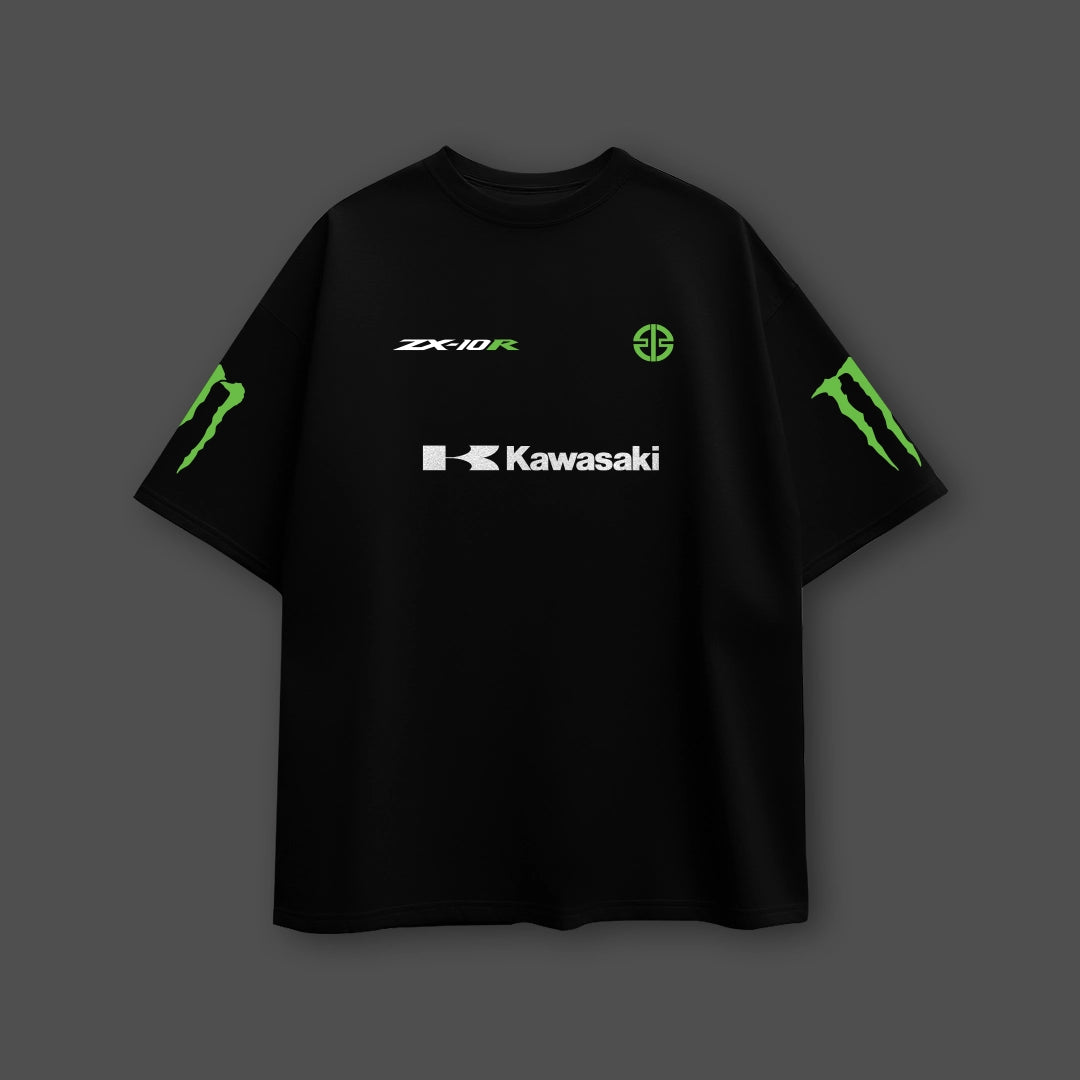 Vlack Kawasaki ZX10R Black Oversize Fit Tshirt