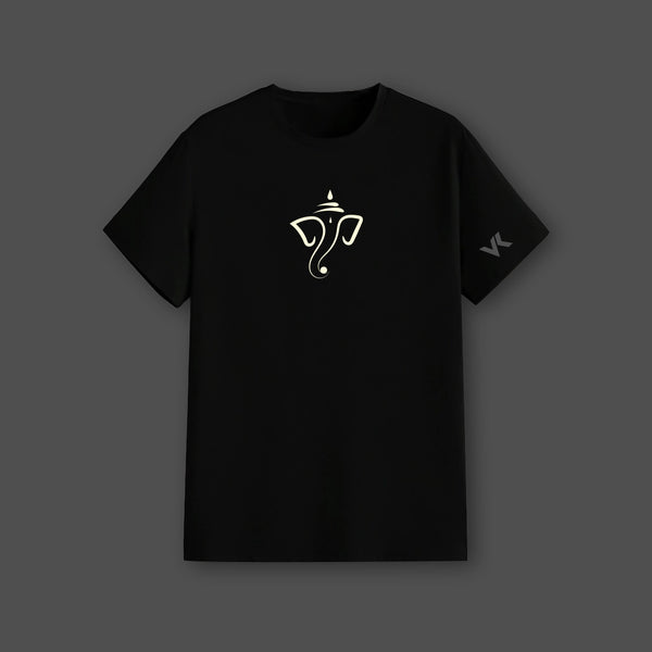 Shree Ganesh Ji Regular Fit Black T-Shirt - 2