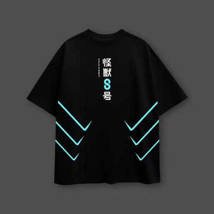 Kaiju No.8 Black Oversized Fit T-shirt