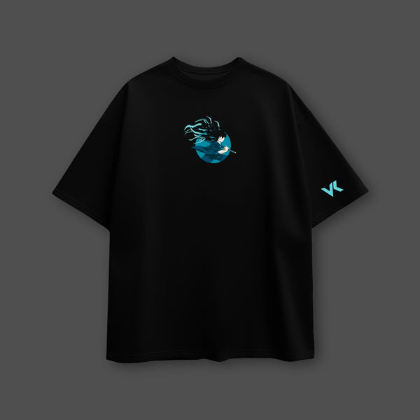 Muichiro Tokito Demon Slayer Black Oversized Fit T-Shirt - 2