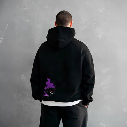 Vlack Gengar - Oversized Black Hoodie
